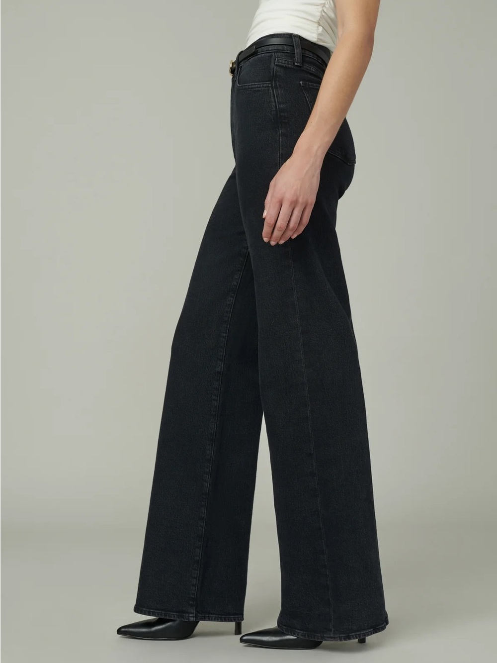 Joe’s Jeans Black The Mia High Rise Wide Leg Denim Jeans in Bewitched 27 - Picture 3 of 15